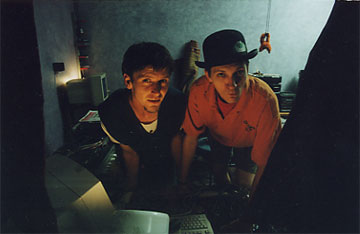 DJs Pod & HappyFt in the 2000 SoundLab, Studio F